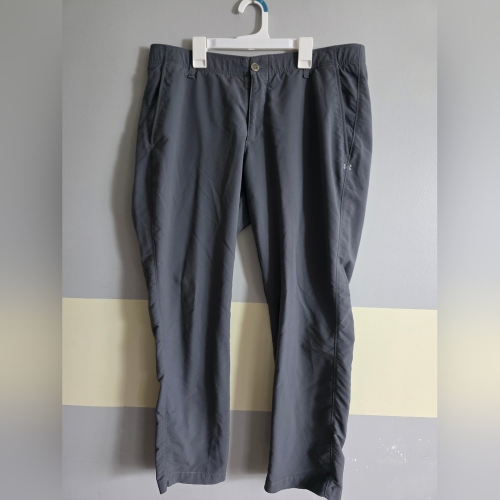 Under Armour Men's Dark Gray Athletic Pants Sz 38